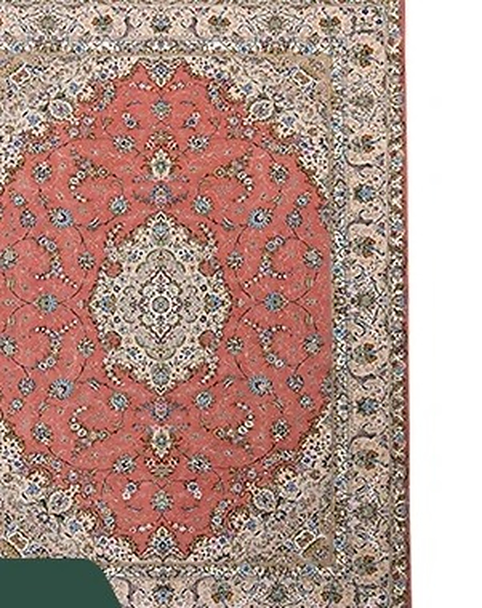 فرش دستباف 12 متری کاشان گل ابریشم